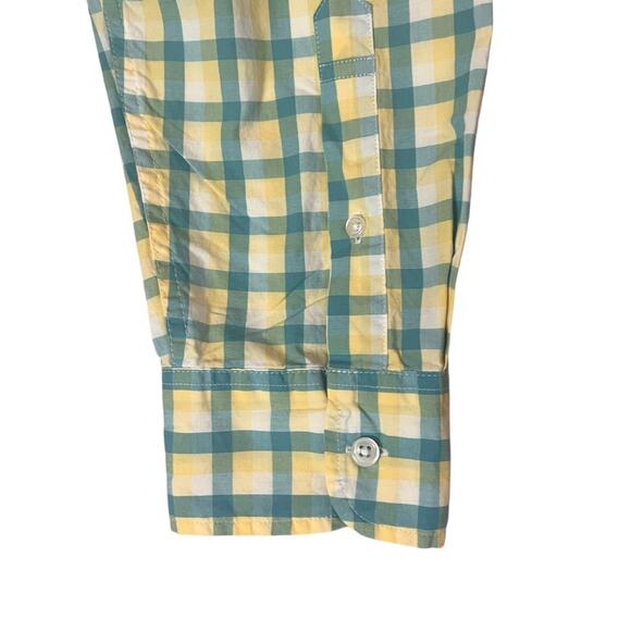 J Crew Slim Fit Flex Button Down Shirt Men XXL Yellow Blue NWT Preppy - Picture 4 of 12